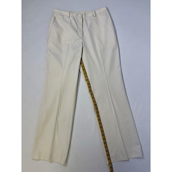 Brooks Brothers Advantage Chino Stretch Pants Womens High-Rise Sz 10 Ivory - Picture 4 of 12